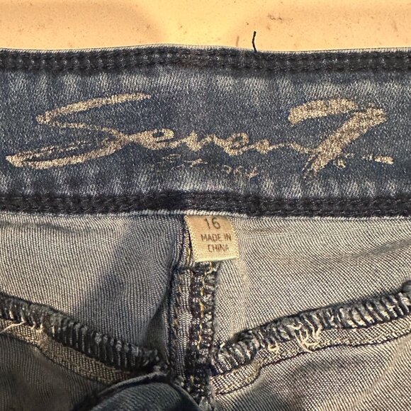 Seven 7 Womens Dark Wash Booty Shaper Jeans Size 16 Made In China - Picture 4 of 7